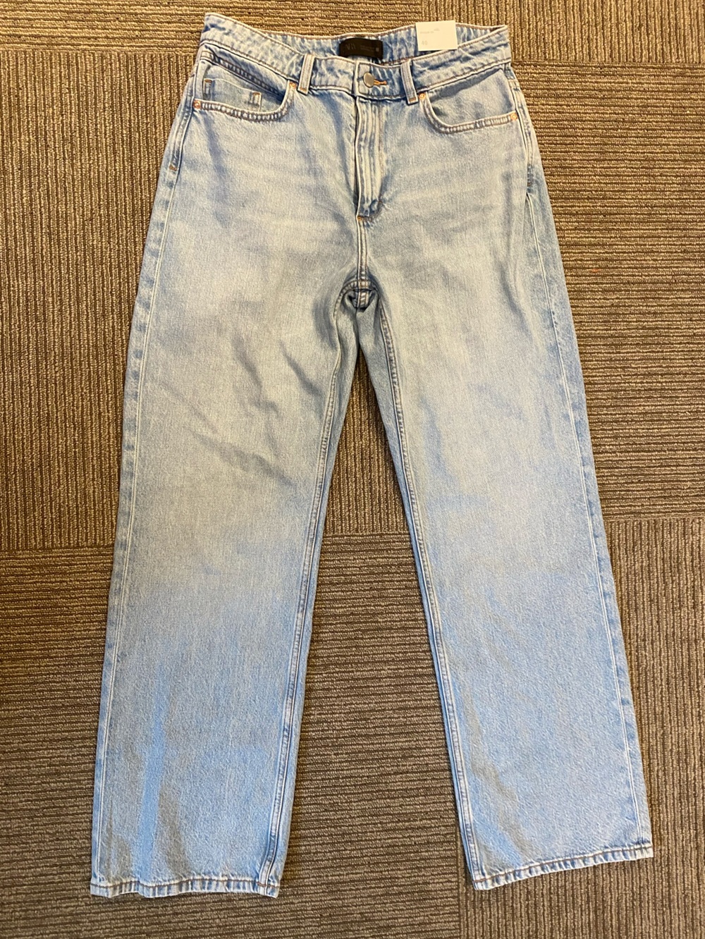 Zara Light Blue Straight Jeans